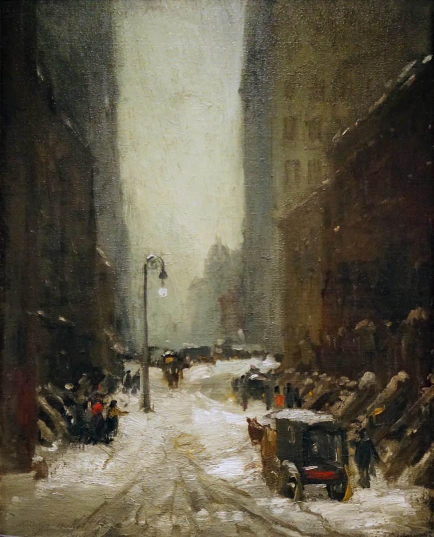 Robert Henri, Snow in New York, 1902, oil on canvas, 81.3 x 65.5 cm (National Gallery of Art)