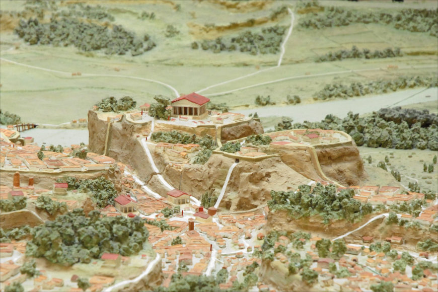 Model of Rome in the archaic period with a view of the Capitol and the Forum 