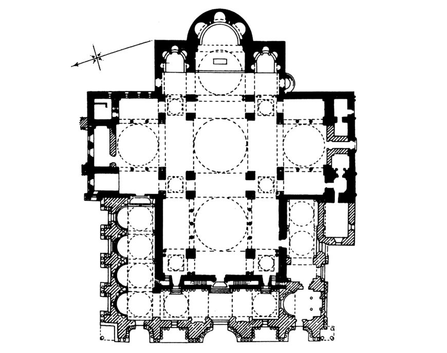 Floor plan, Basilica of San Marco, Venice, from B. Fletcher, A History of Architecture on the Comparative Method, 5th ed. (London: B. T. Batsford, 1905)