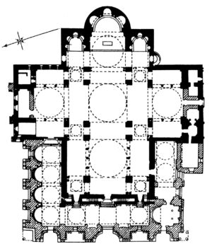 Floor plan, Basilica of San Marco, Venice, from Banister Fletcher, A History of Architecture on the Comparative Method, 5th ed. (London: B. T. Batsford, 1905)