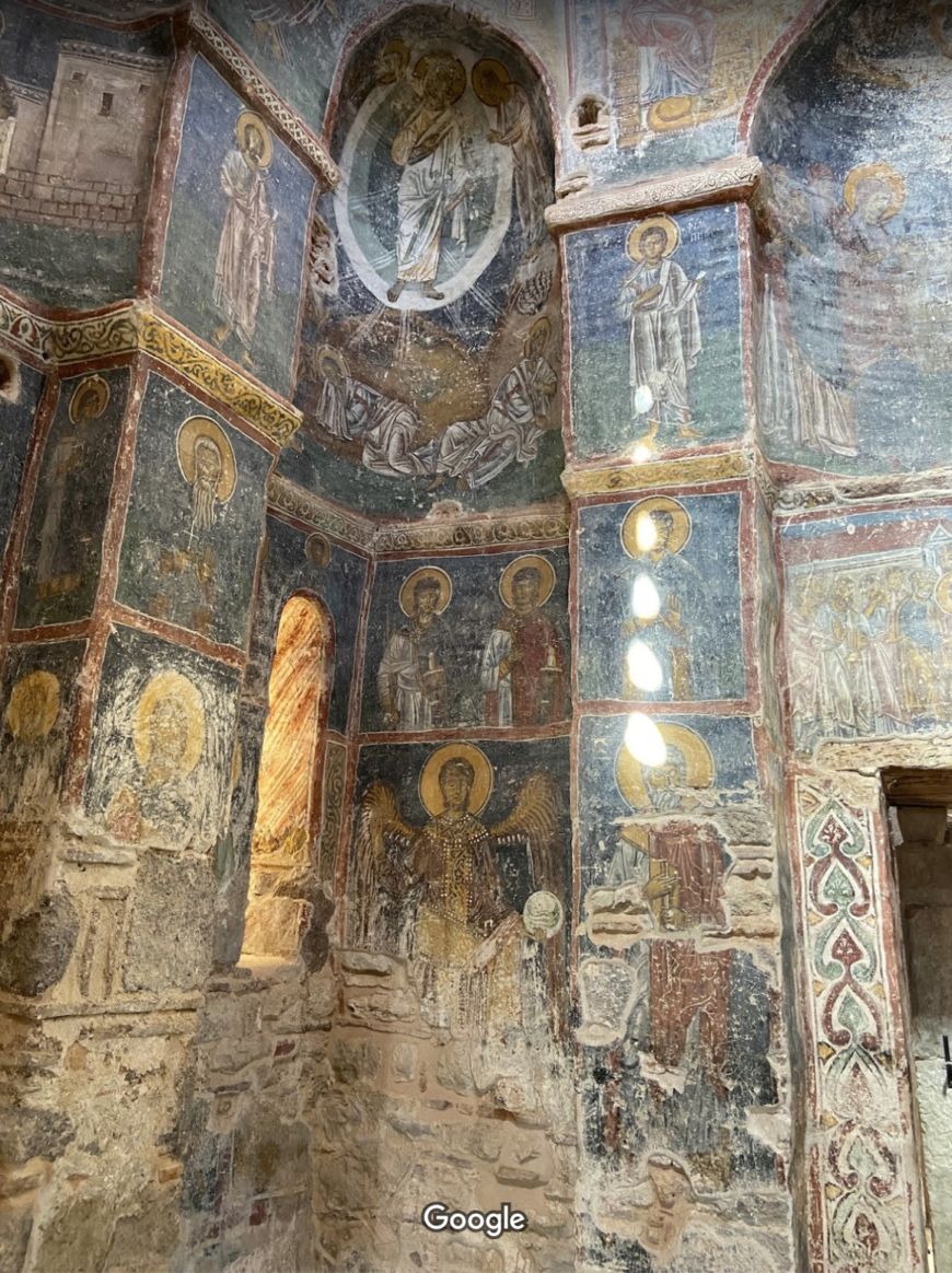 Frescoed interior of Panagia Krina (photo: © <a href="https://goo.gl/maps/t6tCGcWqMG9g9fA76" target="_blank" rel="noopener">Francesca Guandalini and Google</a>)