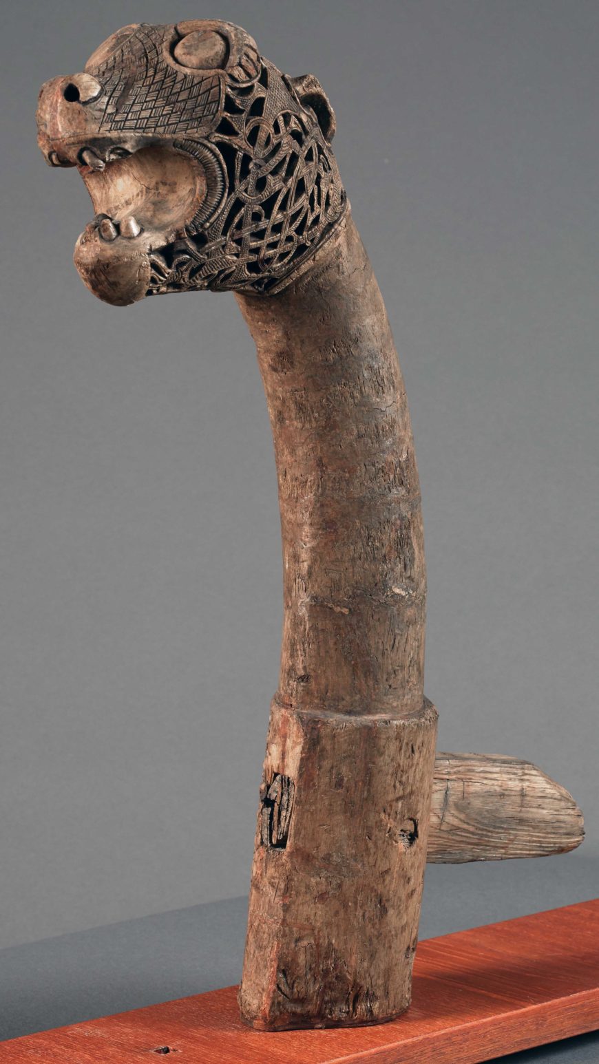 The “Academician’s” animal head post from the Oseberg ship burial, the Museum of Cultural History, University of Oslo
