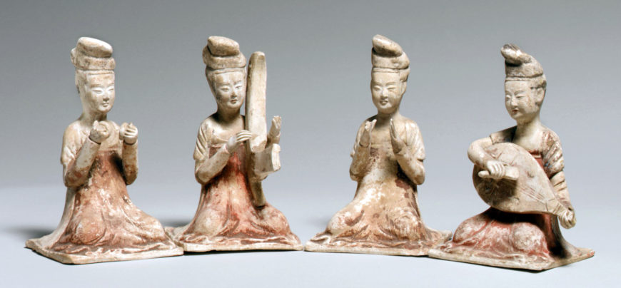 Seated Female Musicians, China, late 7th century CE (Tang dynasty) (Metropolitan Museum of Art)