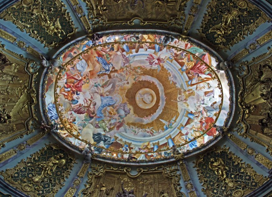 Cosmas Damian and Egid Quirin Asam; View of ceiling (Church Triumphant) at Kloster Weltenburg, 1716-1735 (fresco ca. 1721), Bad Staffelstein, Germany (photo: Allie_Caulfield, CC BY 2.0)