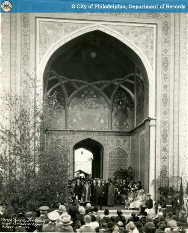 The dedication of the Persian Building, October 6, 1926. 20th and Pattison.