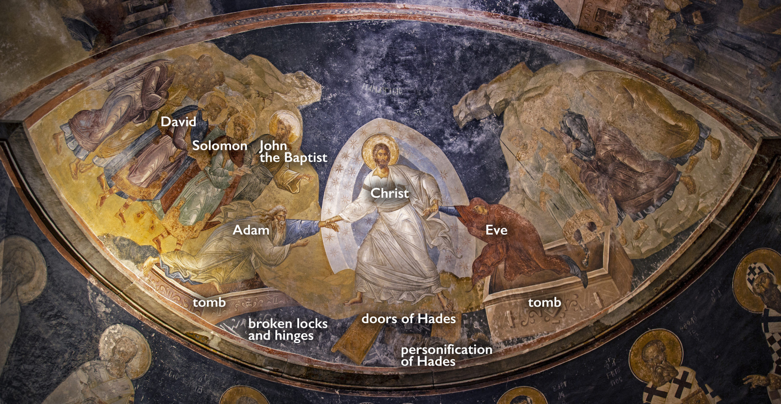 VIRGIN THE MERMAID RISING FROM THE SEA WAVES-Greek Byzantine Orthodox Icon 