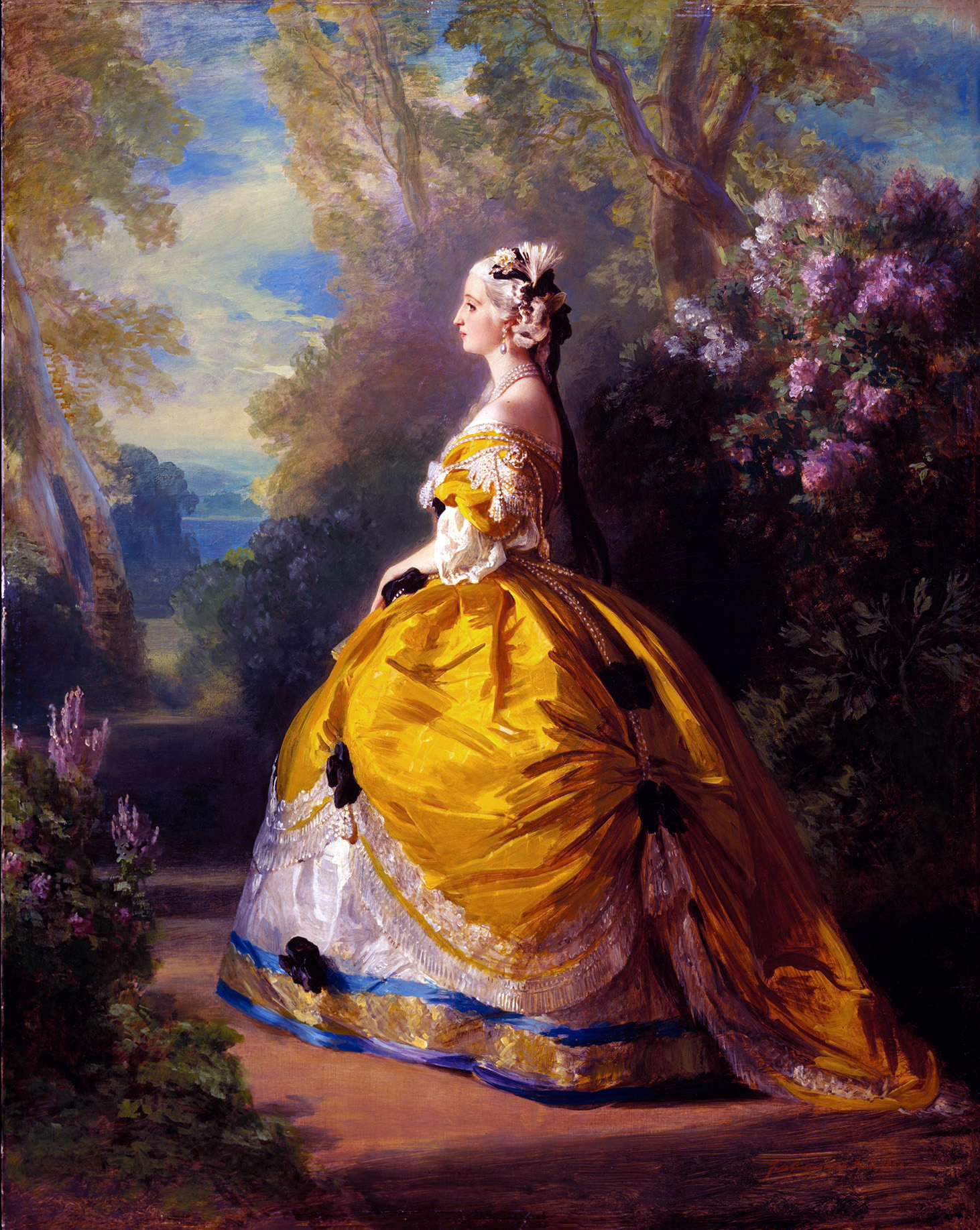 Empress Eugénie and Her Ladies-in-Waiting (oil sketch) by Franz Xavier  Winterhalter Reproduction Painting for Sale