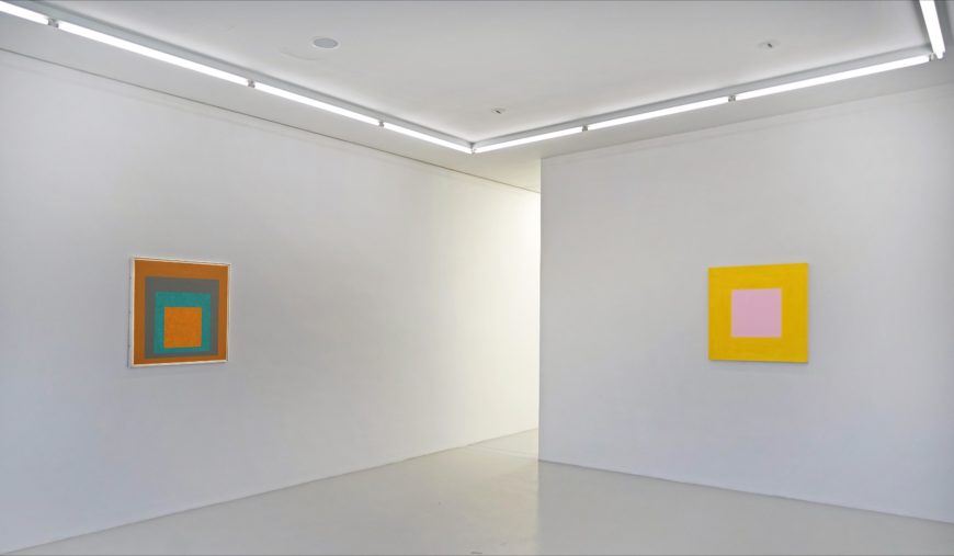 The white cube esthetic, Josef Albers exhibition at L'Espace de l'Art Concret, Mouans-Sartoux (photo: Jean-Pierre Dalbéra, CC BY 2.0)