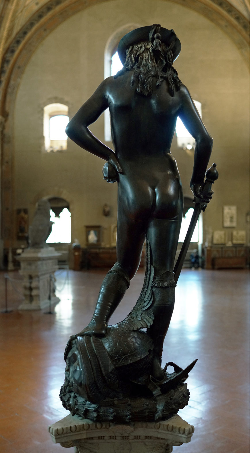 Donatello, David, c. 1440, bronze, 158 cm (Museo Nazionale de Bargello, Florence) (photo: Steven Zucker, CC BY-NC-SA 2.0)
