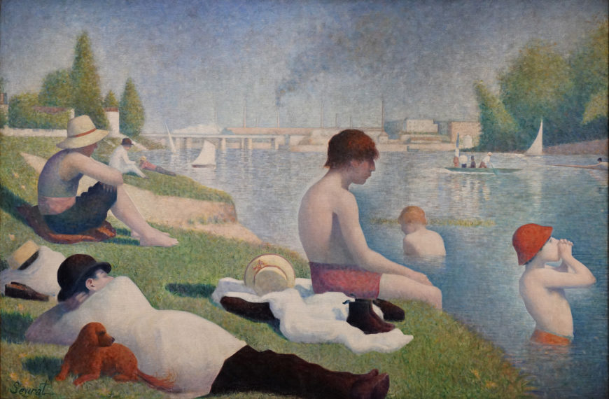 Georges Seurat, Bathers at Asnières, 1884, oil on canvas, 201 x 300 cm (National Gallery of Art, London) (photo: Steven Zucker, CC BY-NC-SA 2.0)