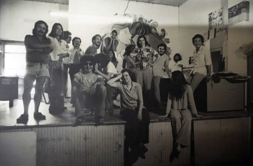 Photograph of Self Help Graphics and Art staff and affiliated artists c. 1976, Self Help Graphics and Art Collection
