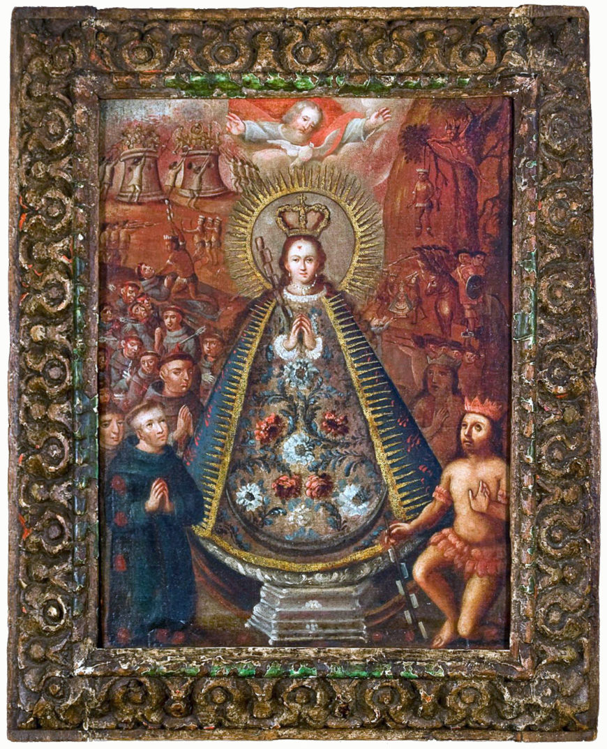 Unknown artist, The Virgin of the Macana, second half of the 18th century, oil on canvas (History Collections New Mexico History Museum 2012.32.1)