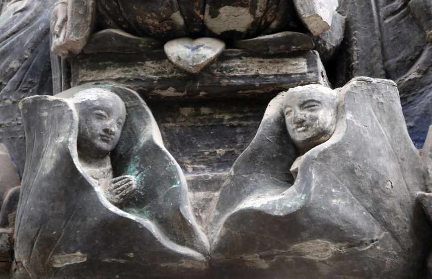 Souls being born into the Pure Land, Detail of Western Pure Land, Niche 19, Mt. Baoding, Dazu, Southern Song Dynasty (photo: Clara Ma)