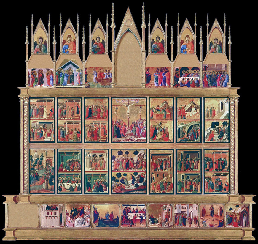 Duccio, Maestà (reconstruction of back), 1308–11 (Museo dell’Opera Metropolitana del Duomo, Siena)