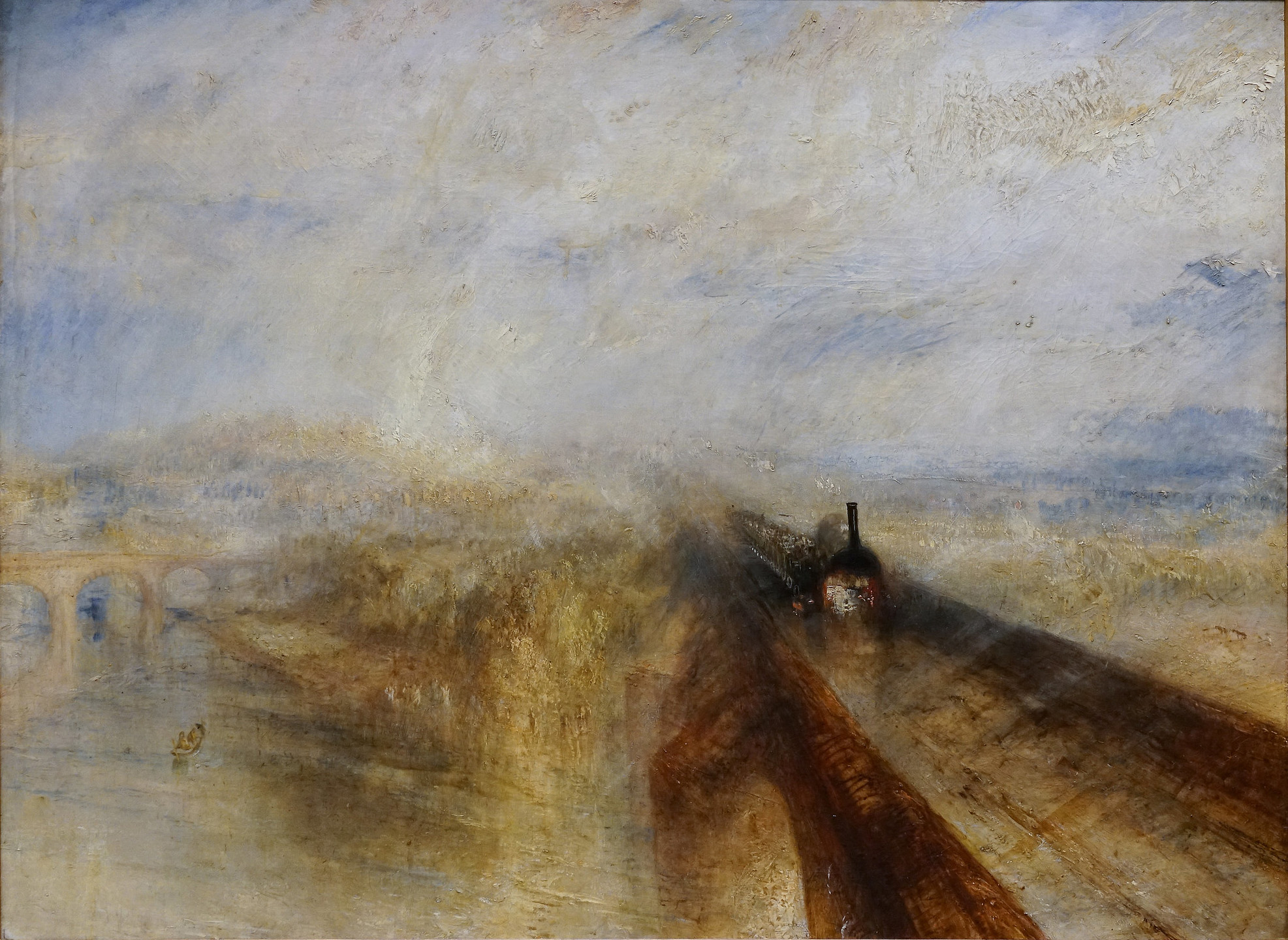 Joseph Mallord William Turner, Rain, Steam, and Speed — The Great Western Railway, oil on canvas, 1844 (National Gallery, London)