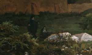 Three mourners, Jacob Isaaksz van Ruisdael, Jewish Cemetery, 1654 or 1655, oil on canvas, unframed: 142.2 × 189.2 cm (Detroit Institute of Art)