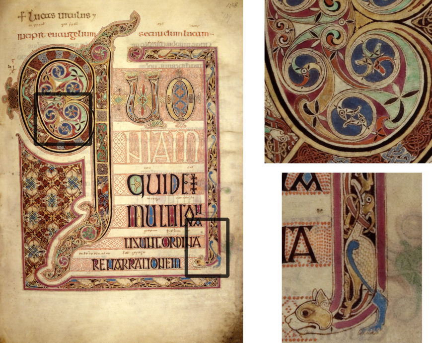 Lindisfarne Gospels, St Luke, incipit page, f.139 (British Library)