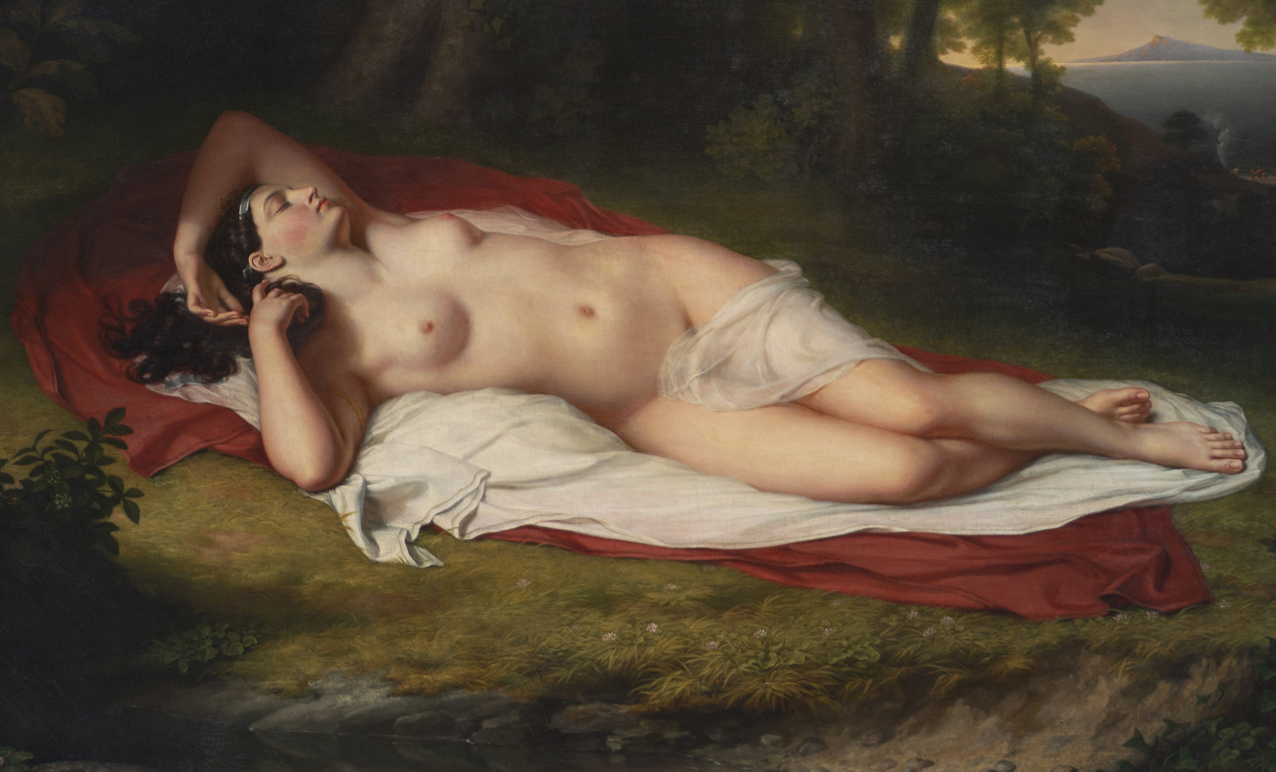 John Vanderlyn, Ariadne Asleep on the Island of Naxos (detail), 1809-14, oil on canvas, 174.0 x 221.0 cm (The Pennsylvania Academy of the Fine Arts)