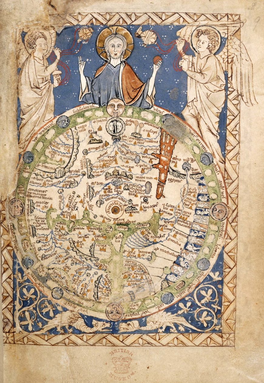 The Psalter World Map was made in London in the 1260s.