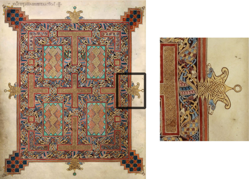 Lindisfarne Gospels, John’s cross-carpet page, folio 210v. (British Library)