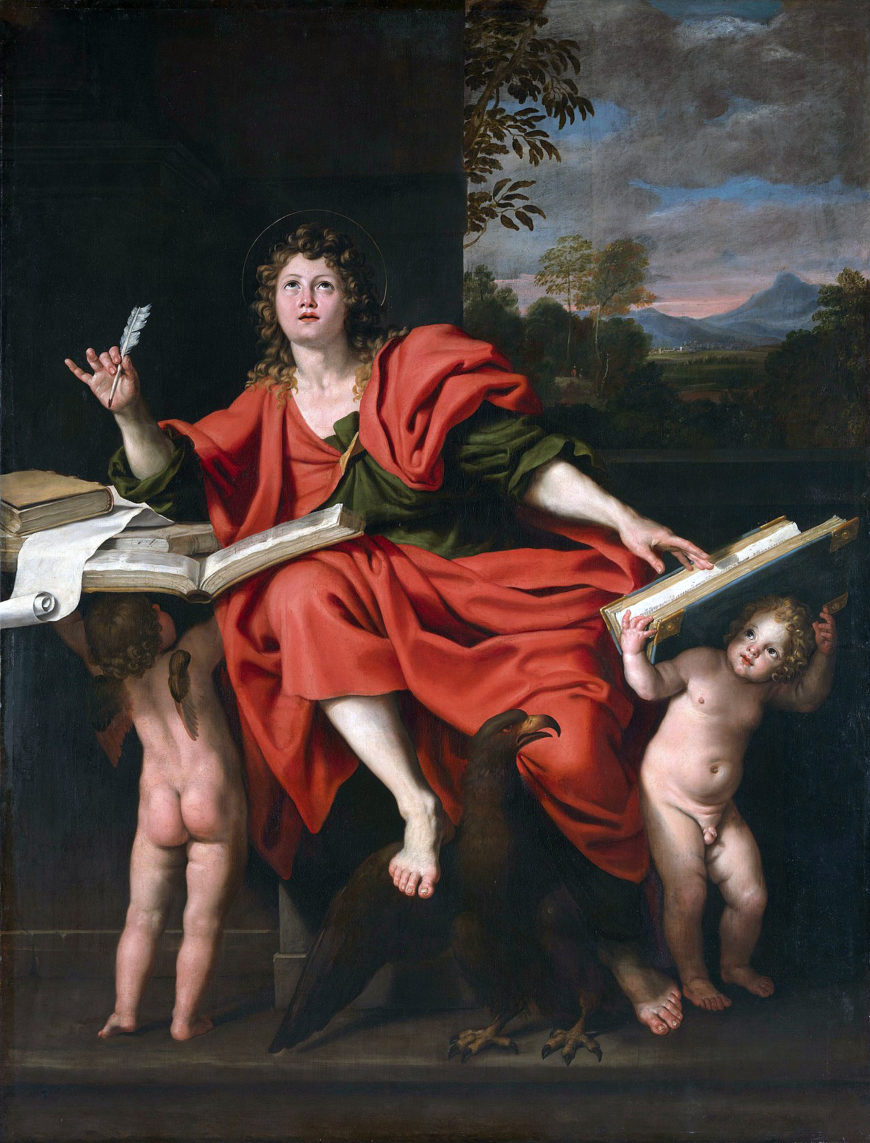 Domenico Zampieri, called Il Domenichino, Saint John the Evangelist, late 1620s, oil on canvas, 259 x 199.4 cm (London, National Gallery, on loan from a private collection)