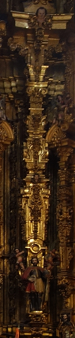 Detail of estípite column, Jerónimo de Balbás, Altar of the Kings (Altar de los Reyes), 1718-37, Metropolitan Cathedral of the Assumption of the Most Blessed Virgin Mary (Mexico City; photo: Steven Zucker, CC BY-NC-SA 2.0)