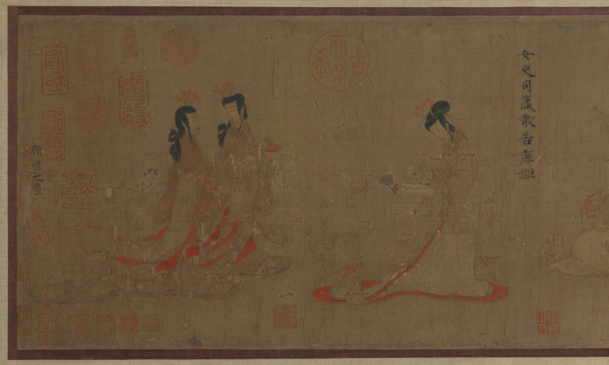 Admonitions Scroll (detail), attributed to Gu Kaizhi (about 345–406), Tang dynasty, 6th–8th century C.E., China, 24.37 x 343.75 cm (© The Trustees of the British Museum)