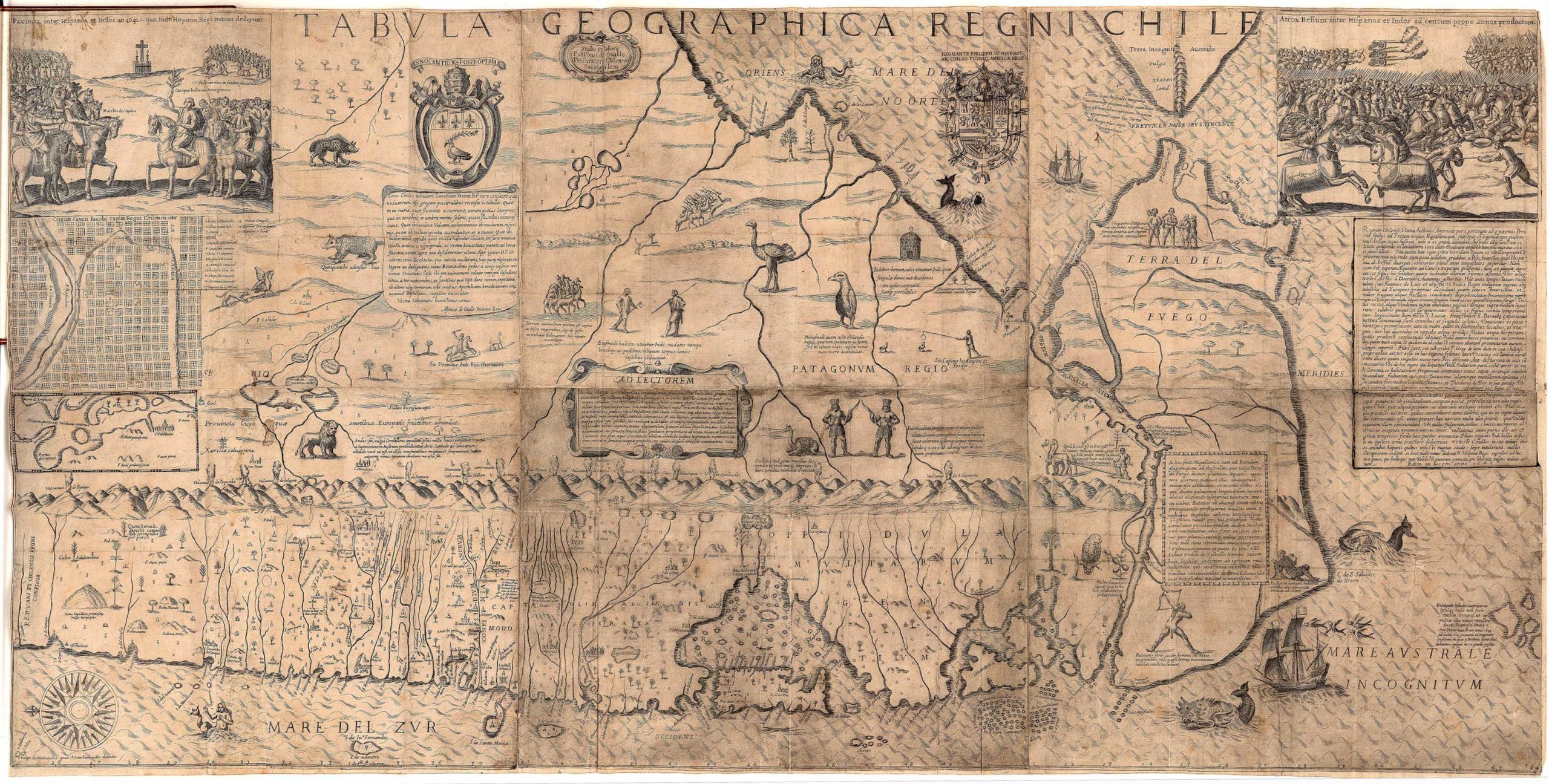 Alonso de Ovalle, Tabula geographica regni Chile, 1646 (John Carter Brown Library, Brown University, Providence, Rhode Island)