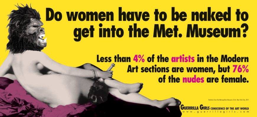 Guerrilla Girls, Do women have to be naked to get into the Met. Museum? (2012)