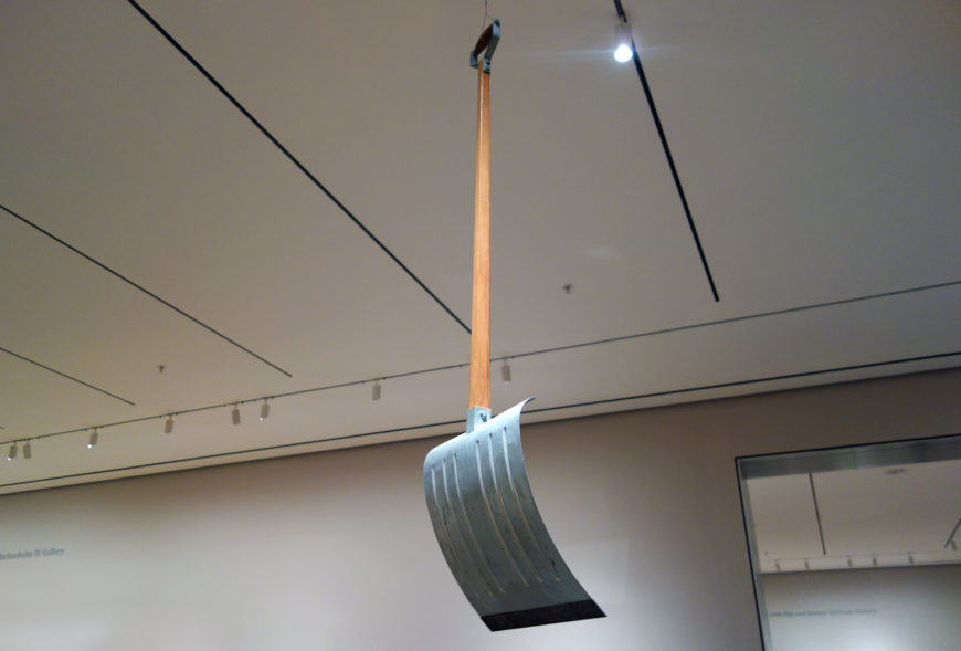 Marcel Duchamp, In Advance of the Broken Arm, August 1964 (fourth version, after lost original of 1915), wood and galvanized-iron snow shovel, 52" / 132 cm high