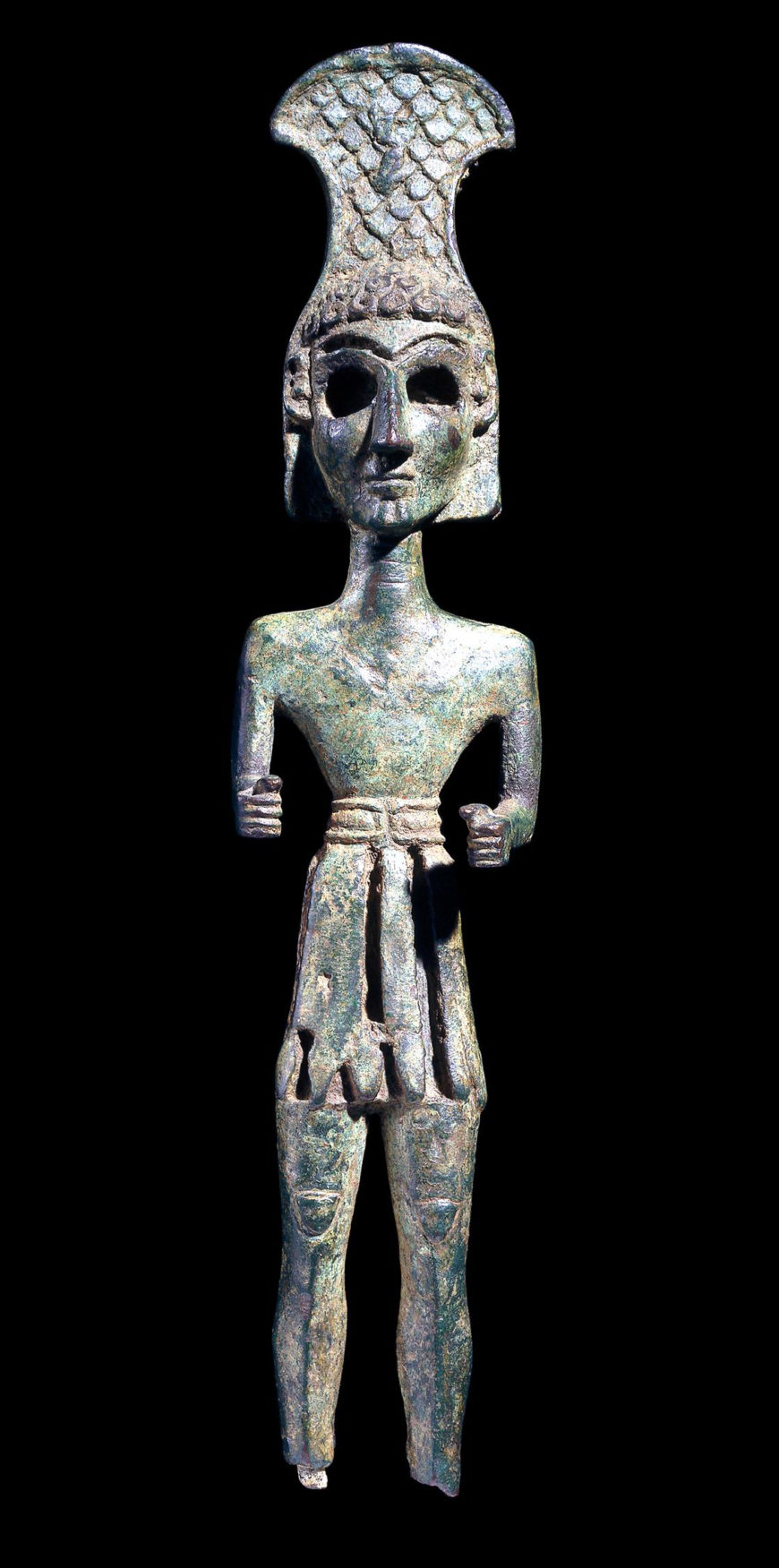 Bronze figurine of a warrior, probably a deity Canaanite, about 2000-1700 BC From the Levant