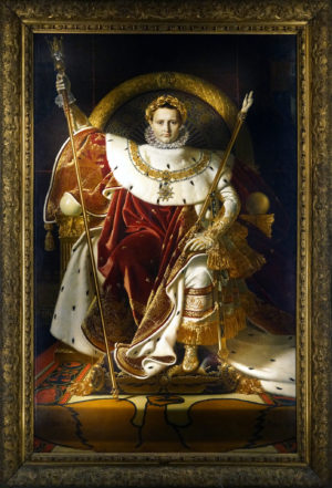 Jean-Auguste-Dominique Ingres, Napoleon on his Imperial Throne, 1806, oil on canvas, 260 x 163 cm (Musée de l'Armée, Paris; photo: Steven Zucker, CC BY-NC-SA 2.0)