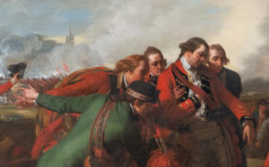 Detail, Benjamin West, The Death of General Wolfe, 1770, oil on canvas, 152.6 x 214.5 cm (National Gallery of Canada; photo: Steven Zucker, CC BY-NC-SA 2.0)