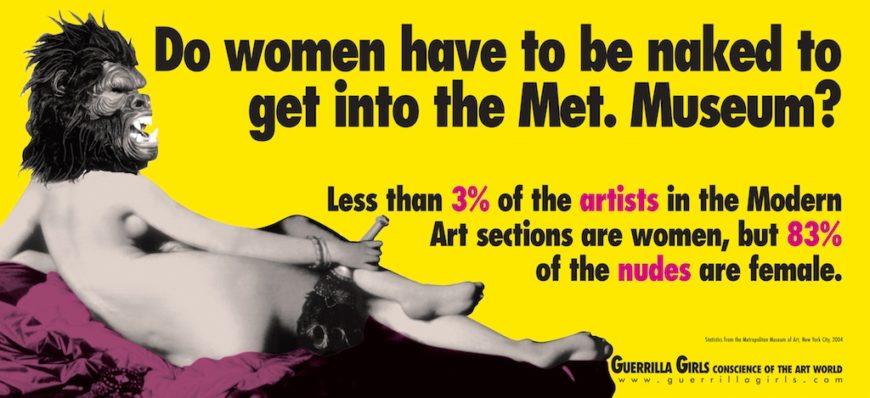 Guerrilla Girls, Do women have to be naked to get into the Met. Museum? (2005)