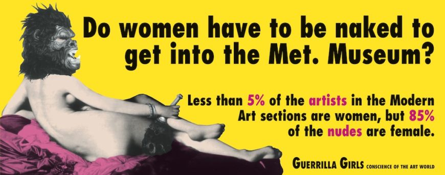 Guerrilla Girls, Do women have to be naked to get into the Met. Museum? (1989)
