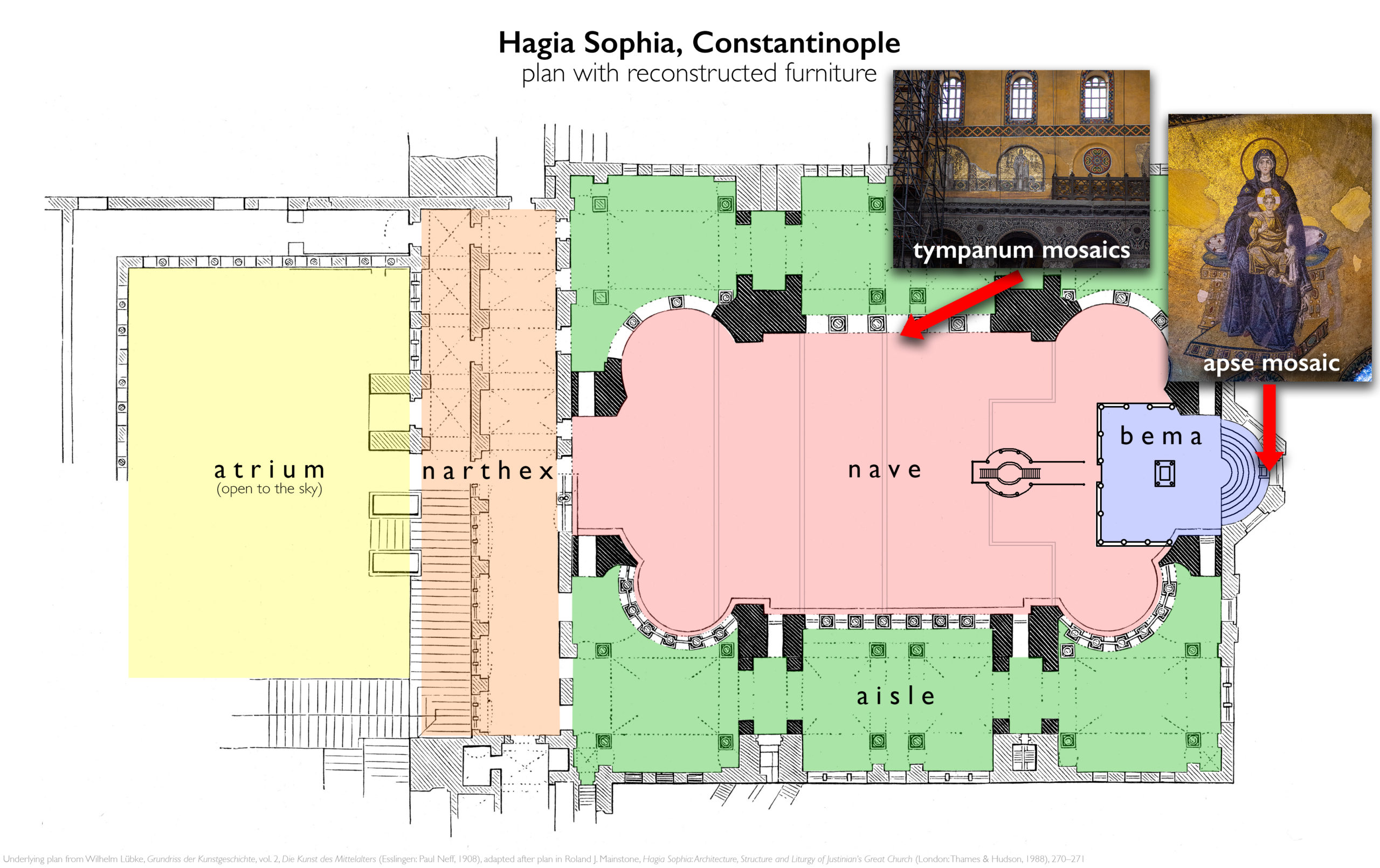 hagia sophia floor plan labeled
