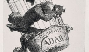 Honoré Daumier, Nadar Elevating Photography to the Height of an Art, 1862. Lithograph from Souvenirs d’Artistes, 44.8 × 30.9 cm (National Gallery of Art)