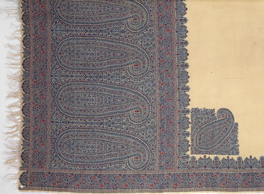 Shawl made on the draw loom, woven wool, 1825–30, Europe (The Metropolitan Museum of Art)