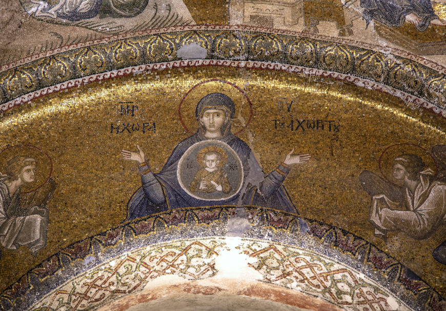Virgin and Child mosaic, c. 1316–1321, Chora church, Constantinople (Istanbul) (photo: <a href="https://flic.kr/p/2kNhrFd">byzantologist</a>, CC BY-NC-SA 2.0