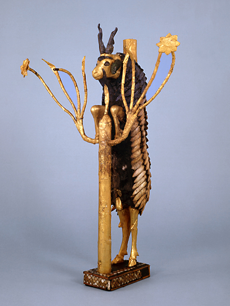 The 'Ram in a Thicket', about 2600–2400 B.C.E., from Ur, southern Iraq, 45.7 x 30.48 cm (© The Trustees of thThe 'Ram in a Thicket', about 2600–2400 B.C.E., from Ur, southern Iraq, 45.7 x 30.48 cm (© The Trustees of the British Museum)e British Museum)