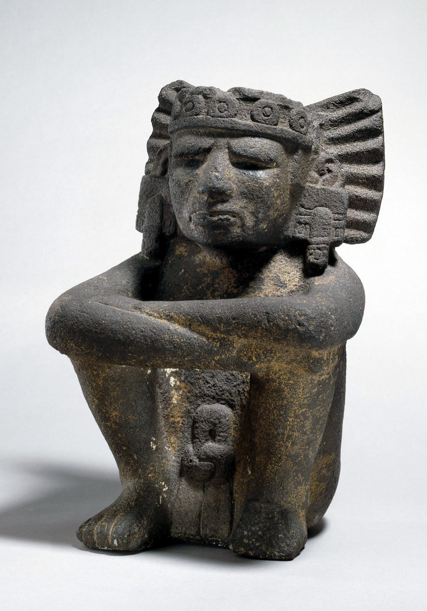 Stone seated figure of Xiuhtecuhtli, Mexica, 1325–1521, from Mexico, 23 cm high (© Trustees of the British Museum)