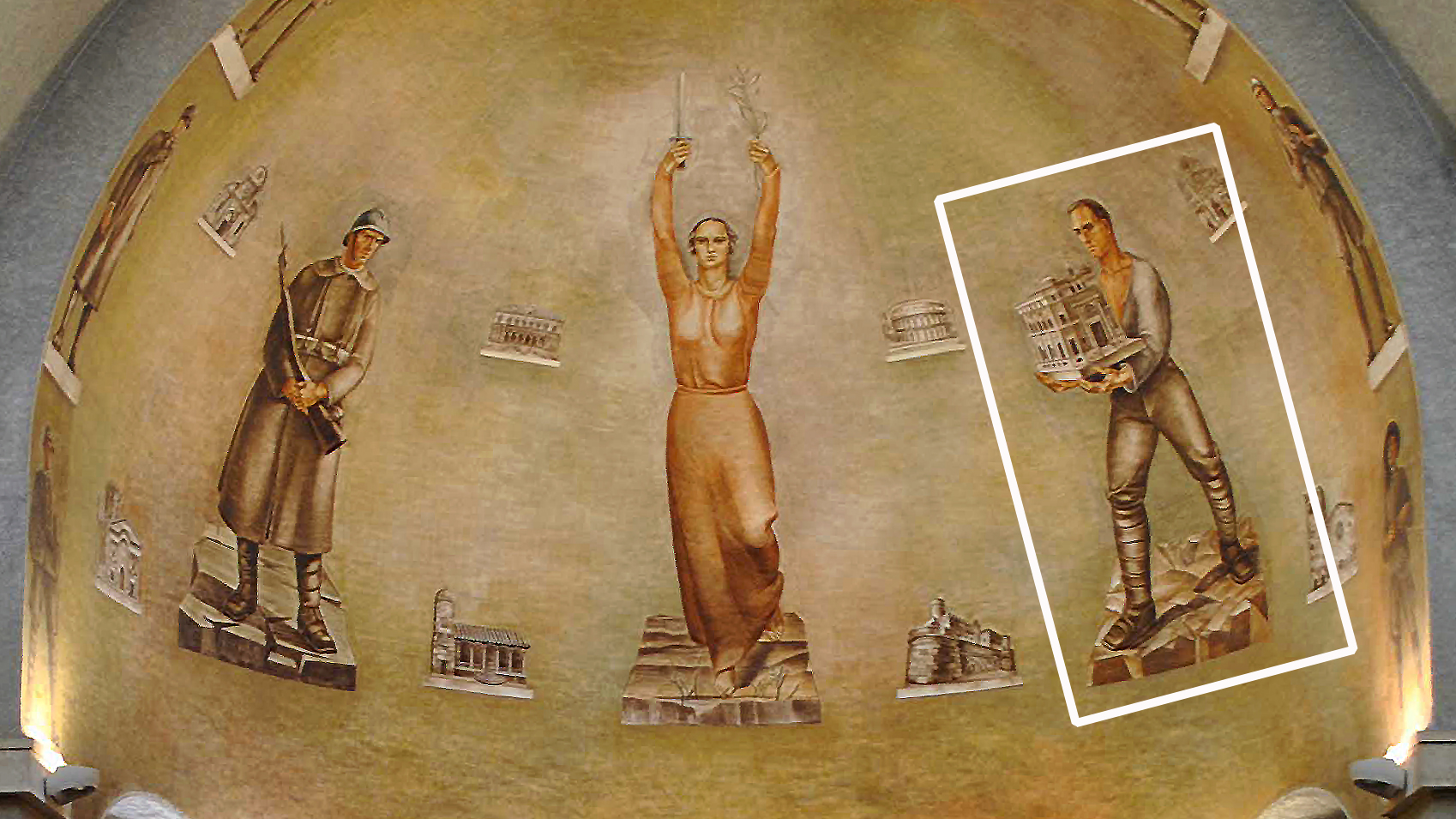 ntonio Giuseppe Santagata, <em>The Offer of the Casa Madre to Victory</em>, 1932, fresco (apse, assembly hall, Casa Madre Dell'Associazione Nazionale dei Mutilati e Invalidi di Guerra, photo ©ANMIG)