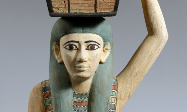 Statue of an Offering Bearer, ca. 1981–1975 B.C., early reign of Amenemhat I, Dynasty 12, Middle Kingdom Egypt, Upper Egypt; Thebes, Southern Asasif, Tomb of Meketre (TT 280, MMA 1101), serdab, MMA 1920, wood, gesso, paint. Video from The Metropolitan Museum of Art