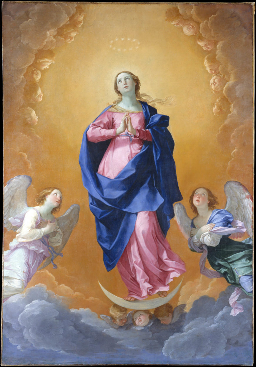 Guido Reni, The Immaculate Conception, 1627. Oil on canvas, 268 x 185.4 cm. New York, The Metropolitan Museum of Art, 59.32.