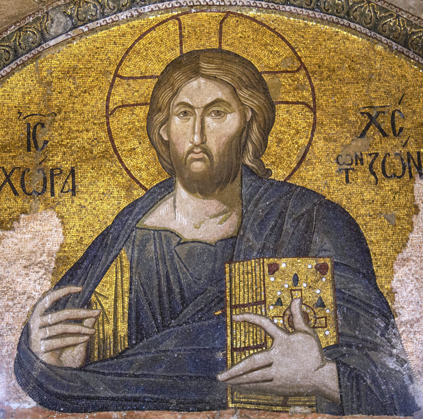 Christ Pantokrator mosaic, c. 1316–1321, Chora church, Constantinople (Istanbul) (photo: <a href="https://flic.kr/p/2kPaRne">byzantologist</a>, CC BY-NC-SA 2.0)