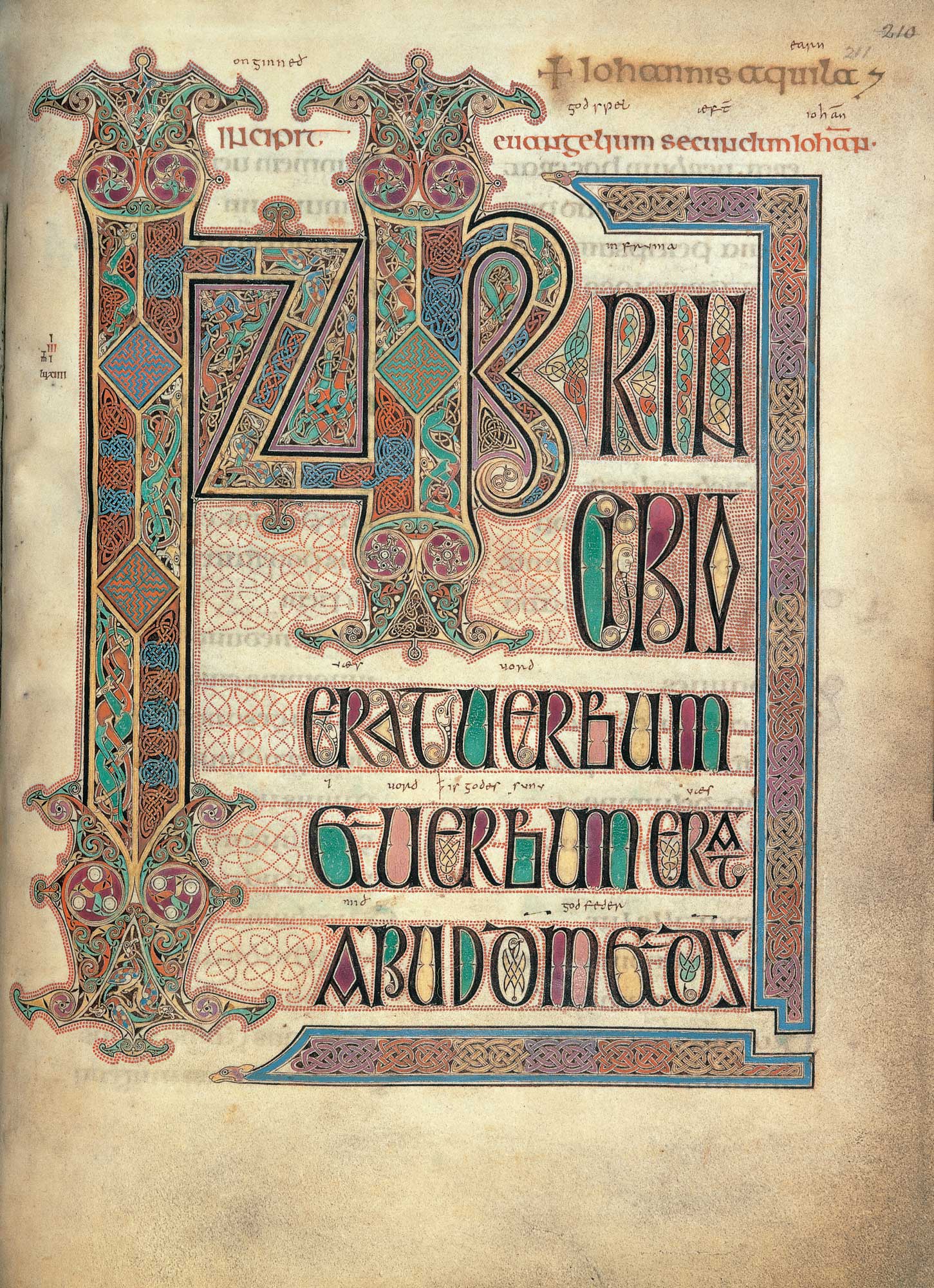 The Lindisfarne Gospels, c. 700, parchment, 36.5 x 27.5 cm (The British Library)