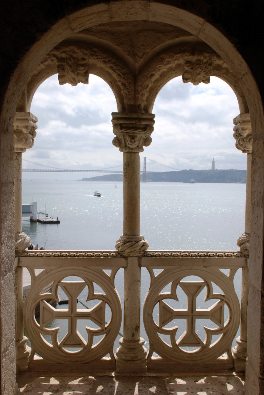 View from King's balcony, Tower of Belem, (photo: Concierge.2C, CC BY-SA 3.0)