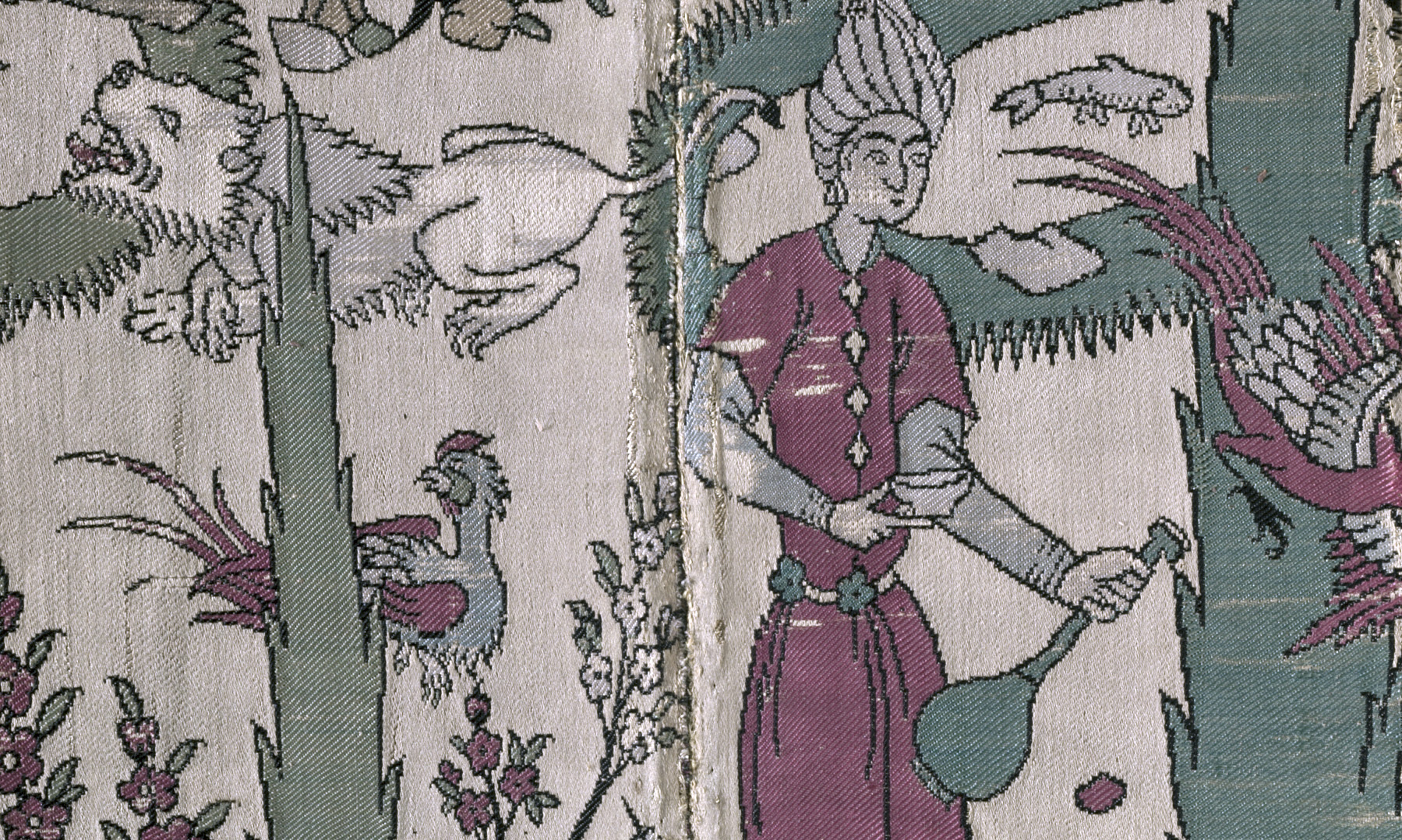 Smarthistory – Wine bearers in landscape, a Safavid textile