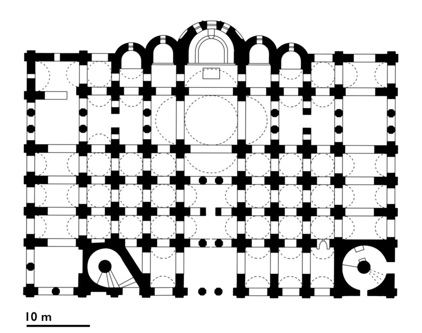 Plan of St. Sophia, Kyiv, c. 1037 (Evan Freeman, redrawn after John Lowden, CC BY-NC-SA 2.0)
