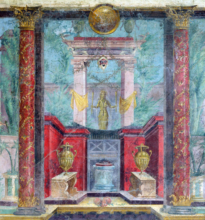 Roman Frescoes from Room M of the Villa of Publius Fannius Synistor, c. 50–40 B.C.E., originally Boscoreale, reconstructed in the Metropolitan Museum of Art, NY